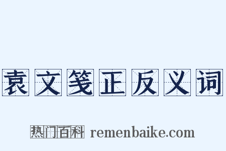 袁文笺正反义词是什么意思的图片